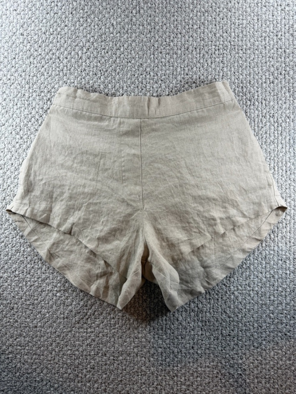 Tan Linen Shorts by Lokoa The Lable, Kekoa Shorts, Khaki Tan,Tulip style size M